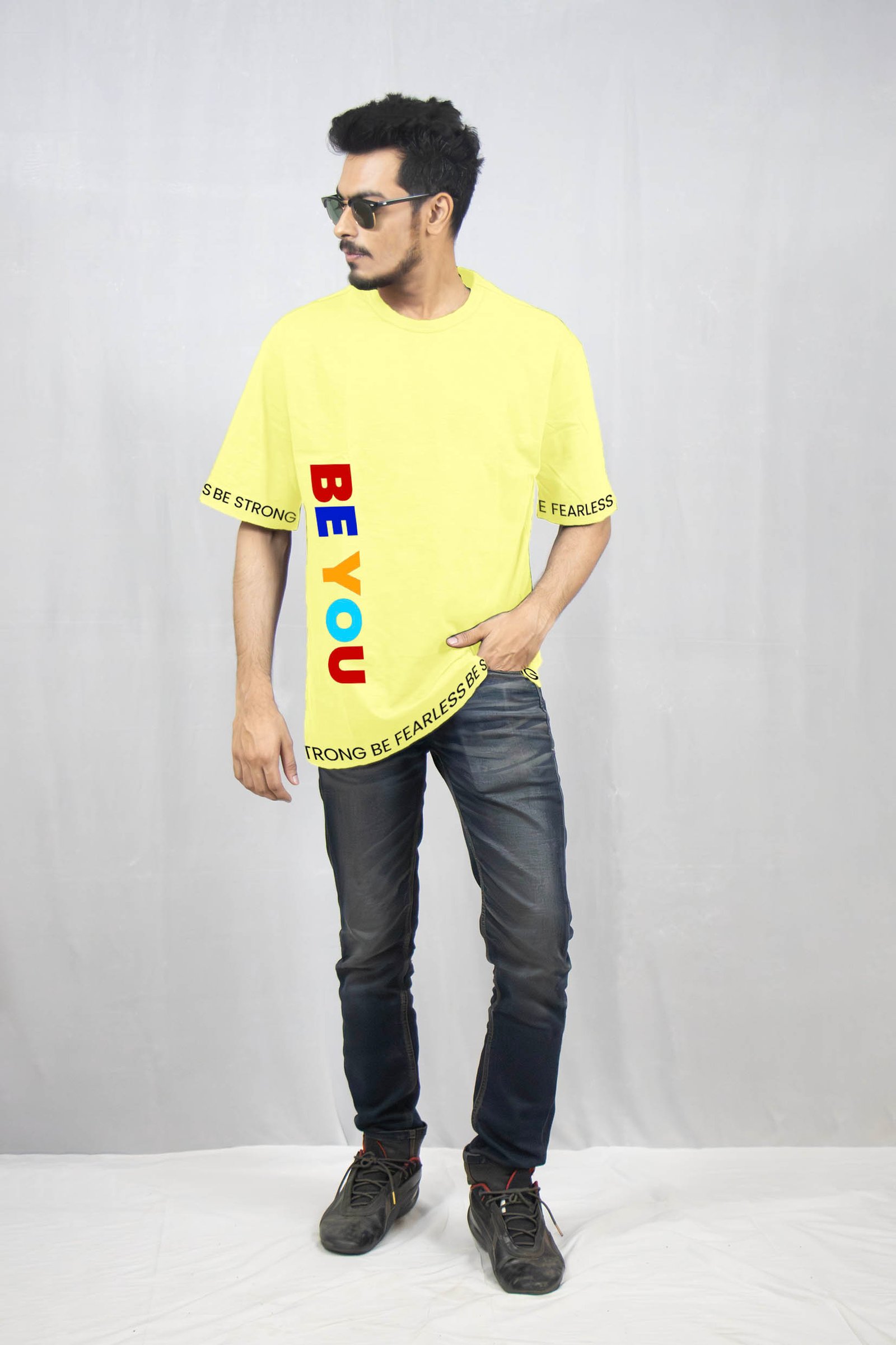 Be You Printed Drop Shoulder T-Shirt