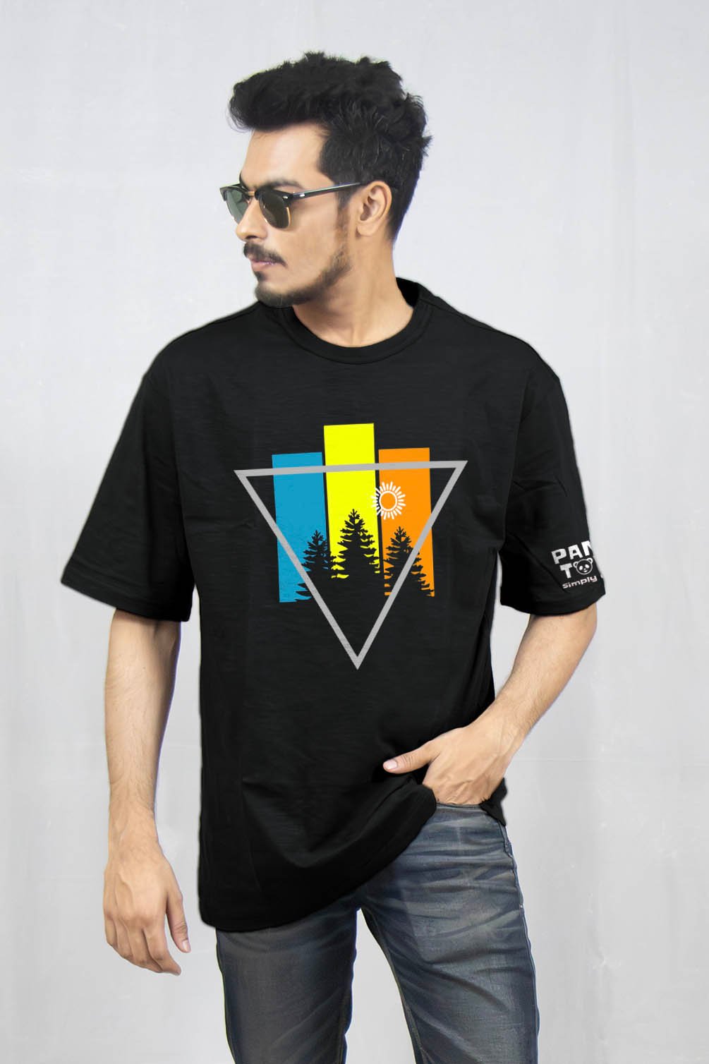 Forest Adventure Reflector Printed Drop Shoulder T-Shirt