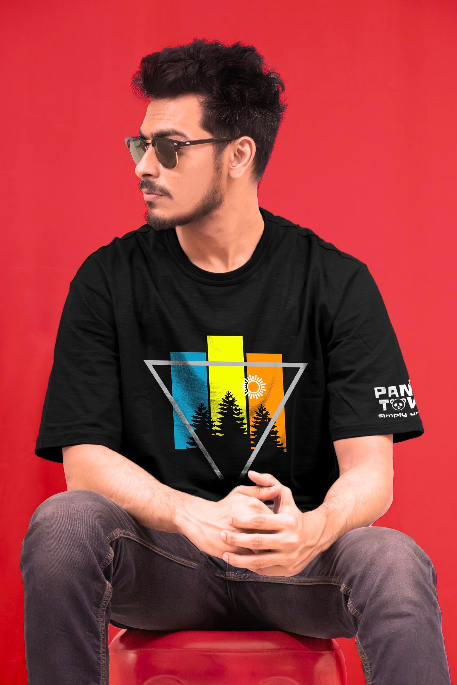 Forest Adventure Reflector Printed Drop Shoulder T-Shirt