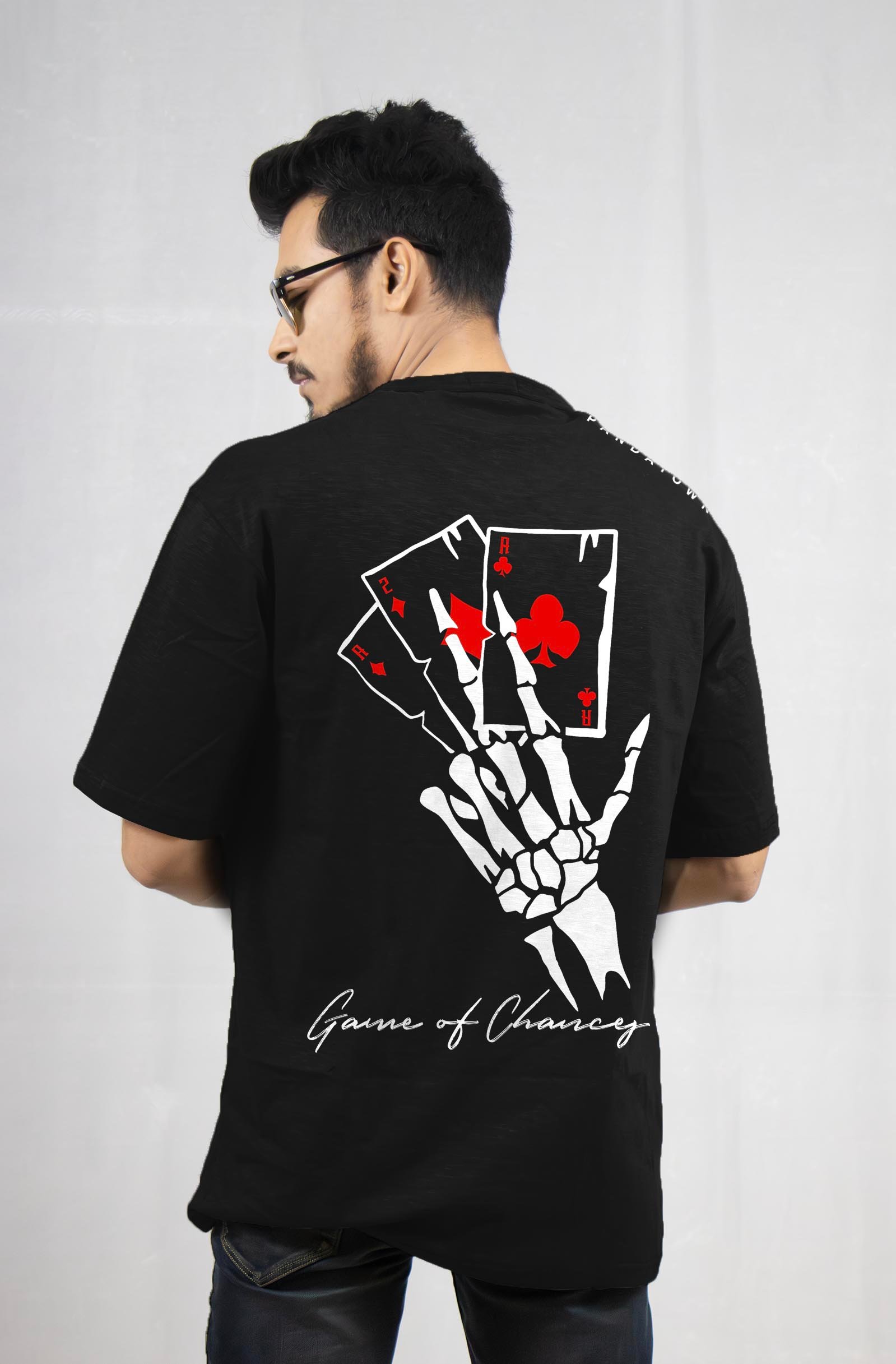 Take Your Chance Back Printed Drop Shoulder T-Shirt