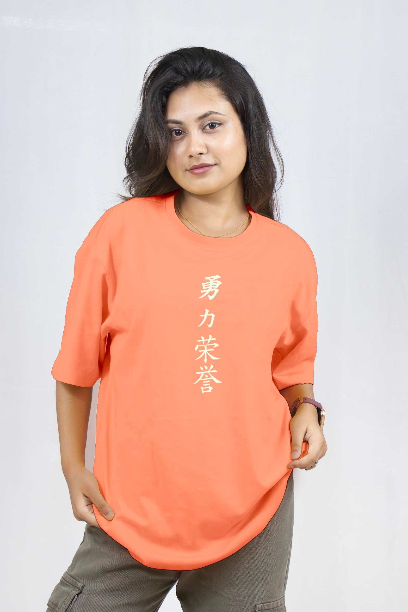 Honour Wolf Glow in the Dark Printed Drop Shoulder T-Shirt