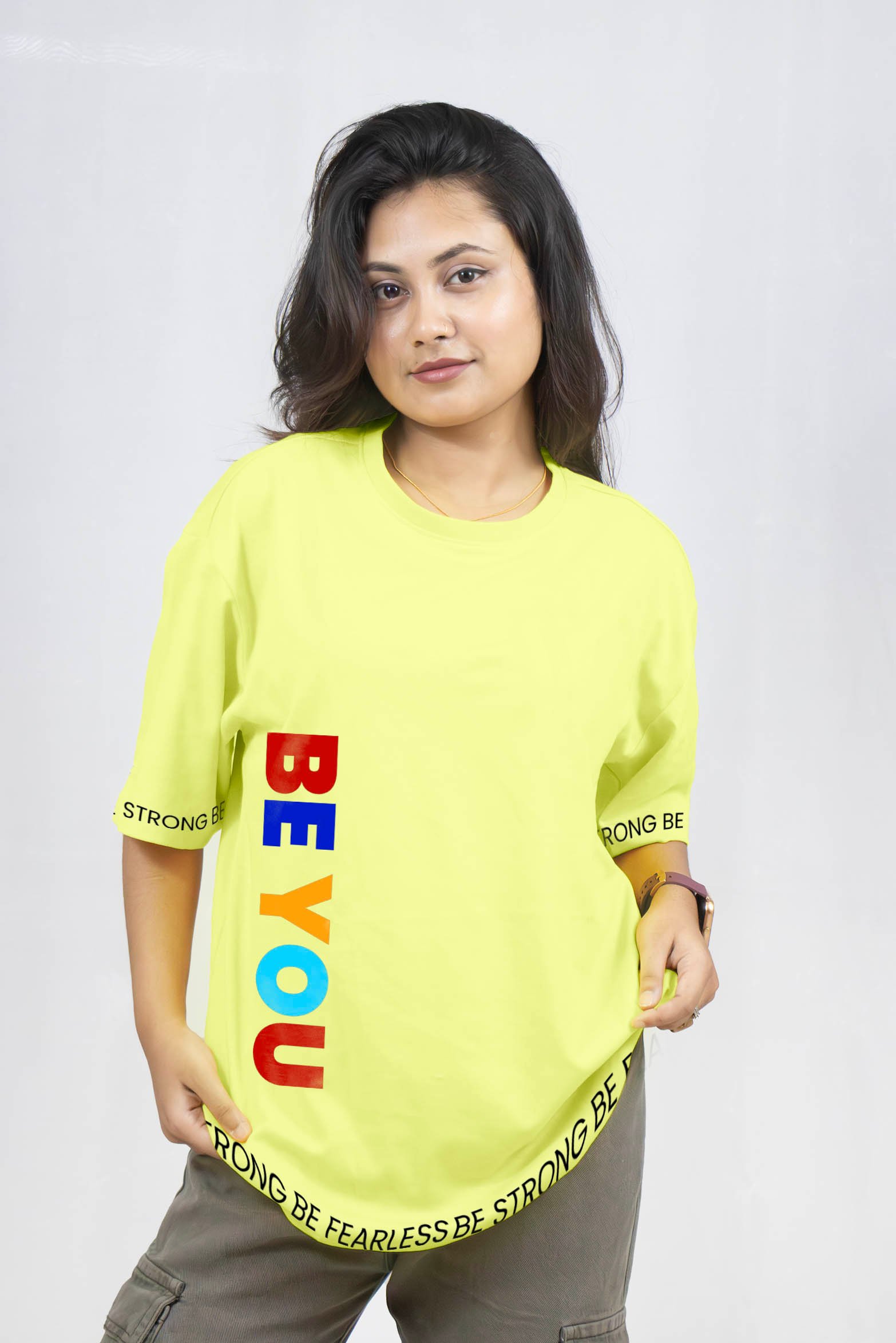 Be You Printed Drop Shoulder T-Shirt